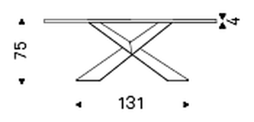 Tyron Wood Dining Table by Cattelan Italia, size drawing 6