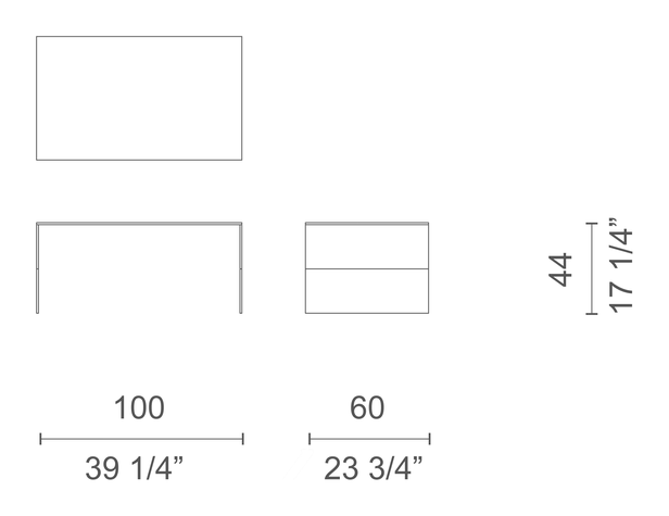 Smoke Side Table by Cappellini, size drawing: SM_2