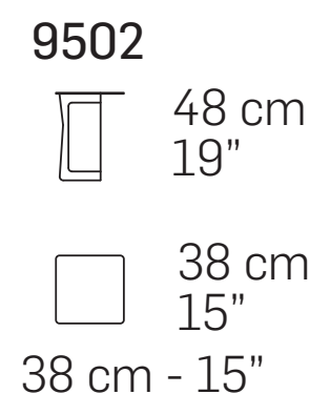 Shiny Coffee Table by Nicoline, size drawing