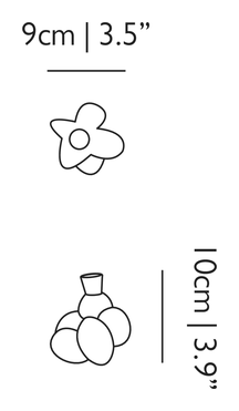 Egg Vase by Moooi, size drawing: Small