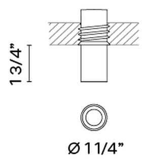 Bind Solo Ceiling Lamp by Vibia, size drawing: Models 6610, 6614