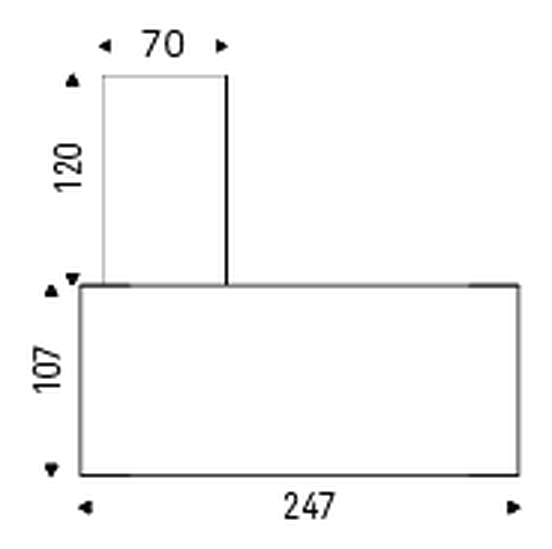 Vega Desk by Cattelan Italia, size drawing 4