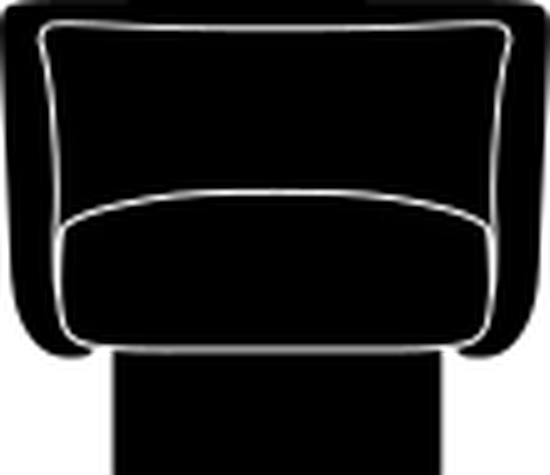 Doris Armchair by Bontempi, size drawing: DOR000101 · Swivel armchair
