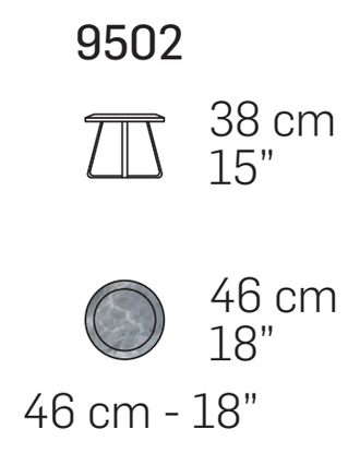 Circolo Coffee Table by Nicoline, size drawing