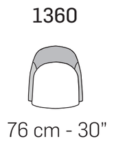 Lady Swivel Armchair by Nicoline, size drawing 2