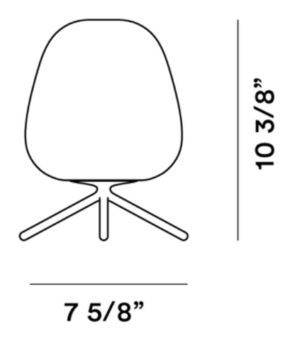 Rituals 3 Table Lamp by Foscarini, size drawing