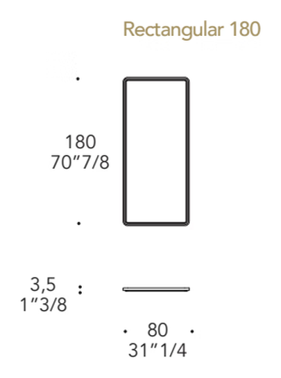 Oh Frame Specchio Mirror by Reflex, size drawing 3