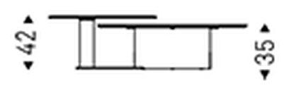 Arena Keramik Bond Coffee Table by Cattelan Italia, size drawing 1