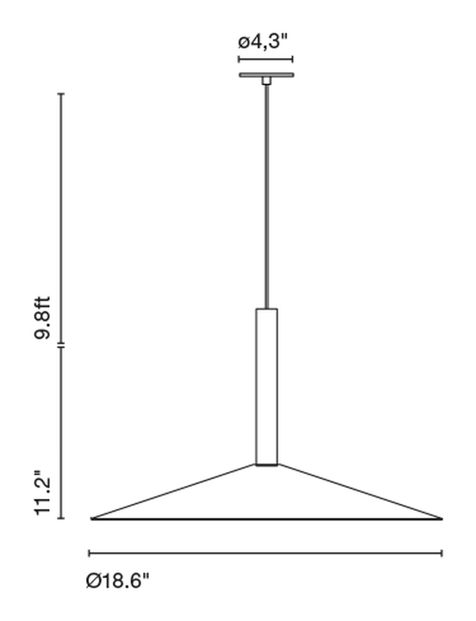 Milana Pendant Lamp by Marset, size drawing: Milana 47