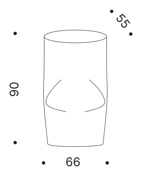 Tokyo-Pop Table by Driade, size drawing