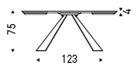 Eliot Wood Drive Extendable Dining Table by Cattelan Italia, size drawing 1