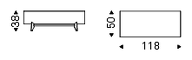 Caesar Side Table by Cattelan Italia, size drawing 2