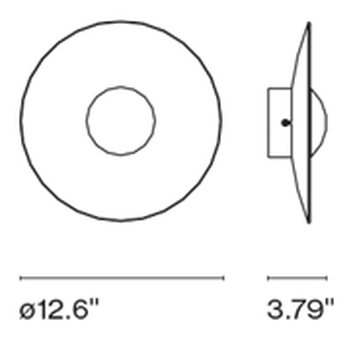 LED-Ginger Wall Lamp 20C–60C by Marset, size drawing: LED-Ginger 32