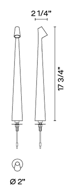 Africa Table Lamp by Vibia, size drawing: Model 5590