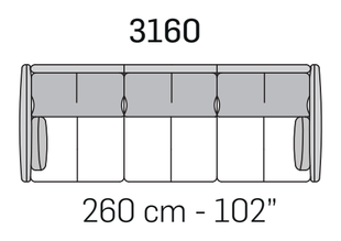 Ghisolfa Sofa by Nicoline, size drawing 2