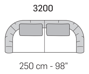 Crumble Sofa by Nicoline, size drawing 3