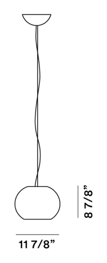 Buds 3 Pendant Lamp by Foscarini, size drawing