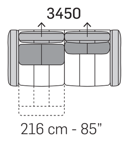 Antares Living Sofa by Nicoline, size drawing 8