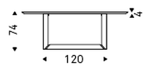Dragon Wood Dining Table by Cattelan Italia, size drawing 6
