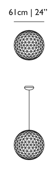 Raimond II Pendant Lamp by Moooi, size drawing: Raimond II, R61