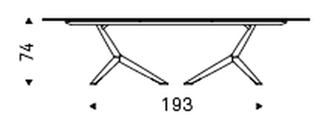 Atlantis Crystalart Dining Table by Cattelan Italia, size drawing 4