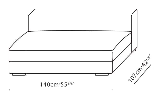 Epic Sofa by Camerich, size drawing: C01H0203