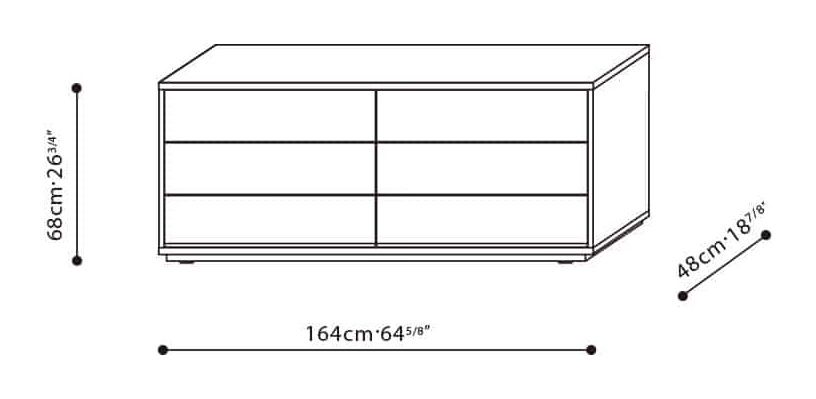 Pixel Cabinet by Camerich, size drawing: C0400205