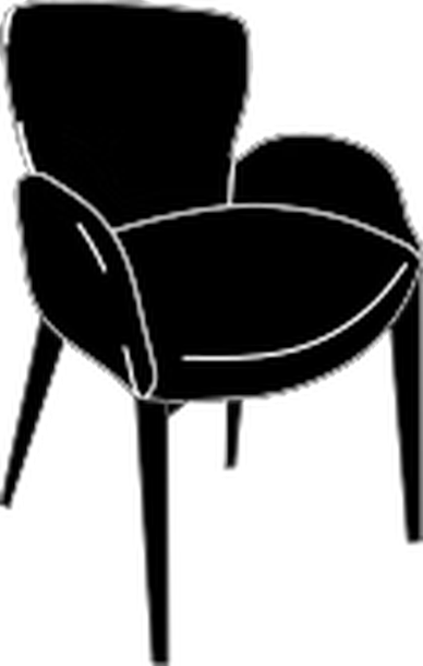 Ariel Dining Chair by Bontempi, size drawing: 35.06