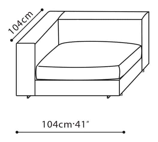 Clouds Sofa by Camerich, size drawing: C0102201