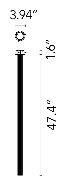 The Glowing Track Vertical System by Flos, size drawing 1