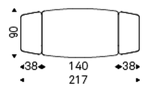 Linus Keramik Drive Extendable Dining Table by Cattelan Italia, size drawing 2