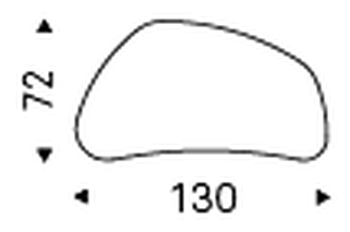 Malibù Desk by Cattelan Italia, size drawing 2