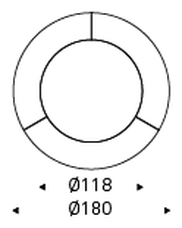 Planer Ker-Wood Round Dining Table by Cattelan Italia, size drawing 3