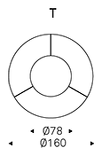 Atrium Ker-Wood Round Dining Table by Cattelan Italia, size drawing 4