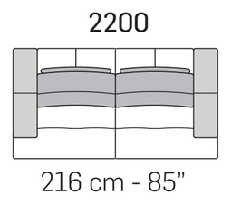 Egeo Sofa by Nicoline, size drawing 3
