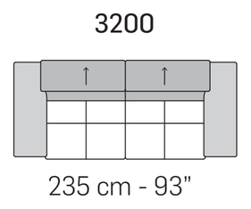 Tiziano Sofa by Nicoline, size drawing 2