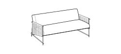 Kyo Outdoor Sofa by Ditre Italia, size drawing