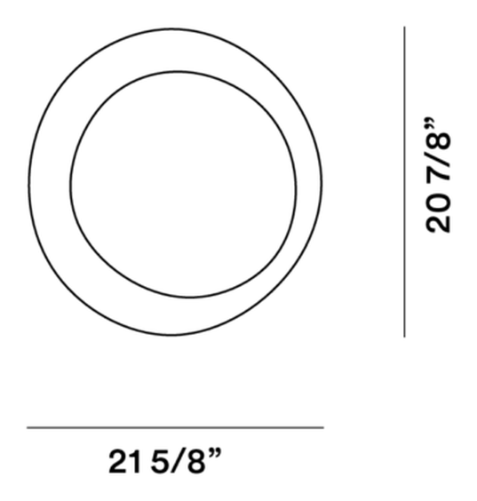 Bahia Mini Wall Lamp by Foscarini, size drawing