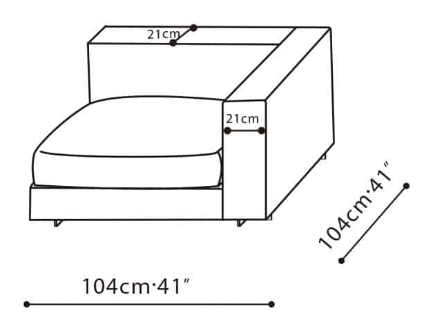 Clouds Sofa by Camerich, size drawing: C0102202