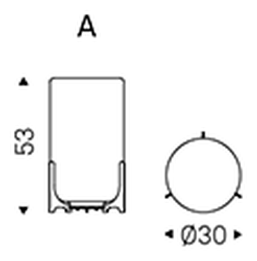 Dodo Coffee Table by Cattelan Italia, size drawing 1