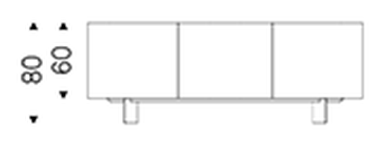 Blues Sideboard by Cattelan Italia, size drawing 1
