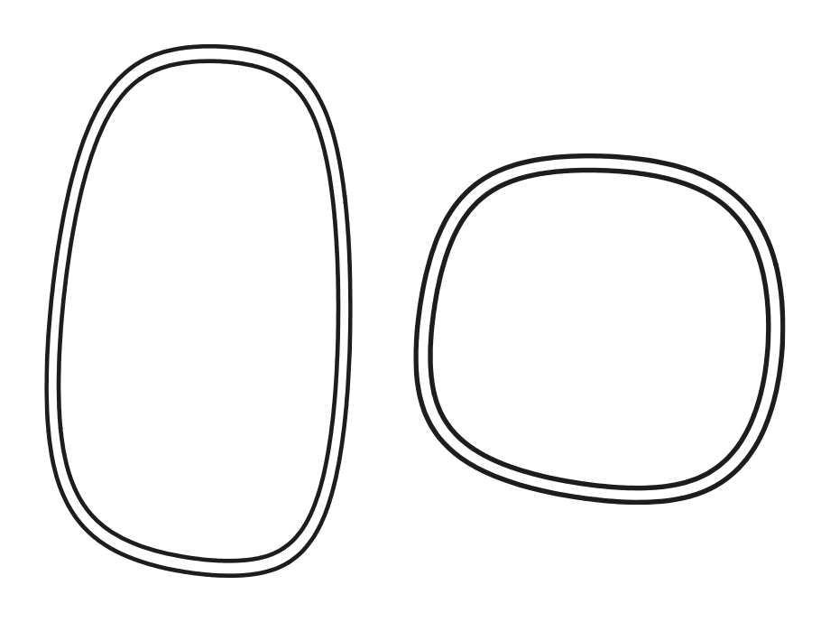 Mir Mirror by Connubia, size drawing