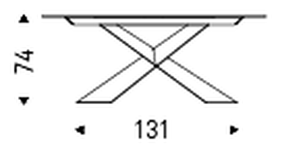 Tyron Keramik Drive Extendable Dining Table by Cattelan Italia, size drawing 1