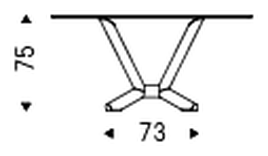 Planer Keramik Dining Table by Cattelan Italia, size drawing 1