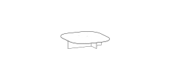 Polyura Coffee Table by Ditre Italia, size drawing: Table 86x86 high