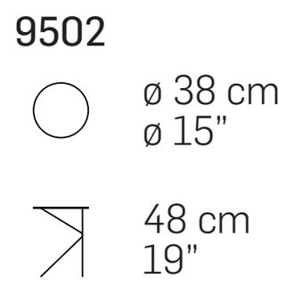 Fly Small Coffee Table by Nicoline, size drawing
