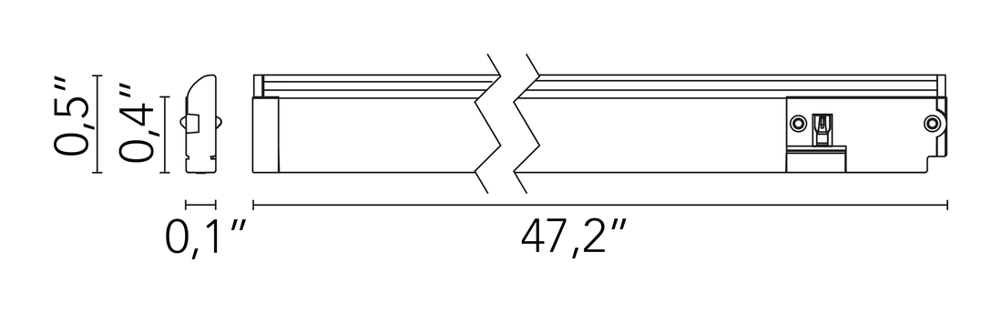 Light Stripe Wall-Washer Module by Flos, size drawing 1