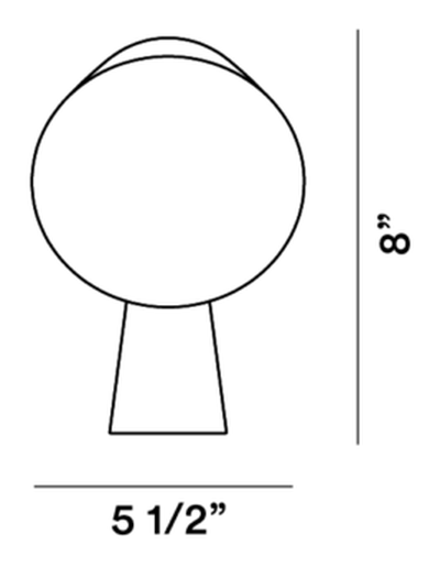 Binic Table Lamp by Foscarini, size drawing