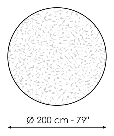 Casablanca Rug by Bonaldo, size drawing: Casablanca Ø200