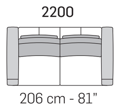 Monforte Sofa by Nicoline, size drawing 3